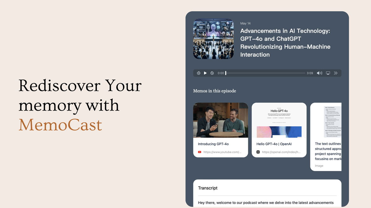 Revolutionary recall with MemoCast