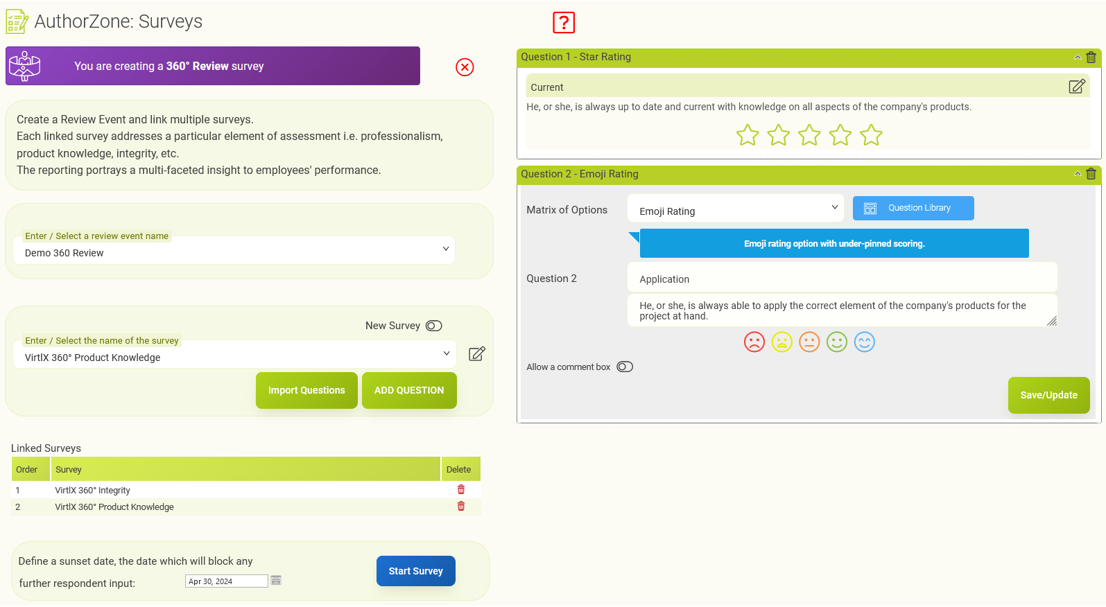 AuthorZone Surveys