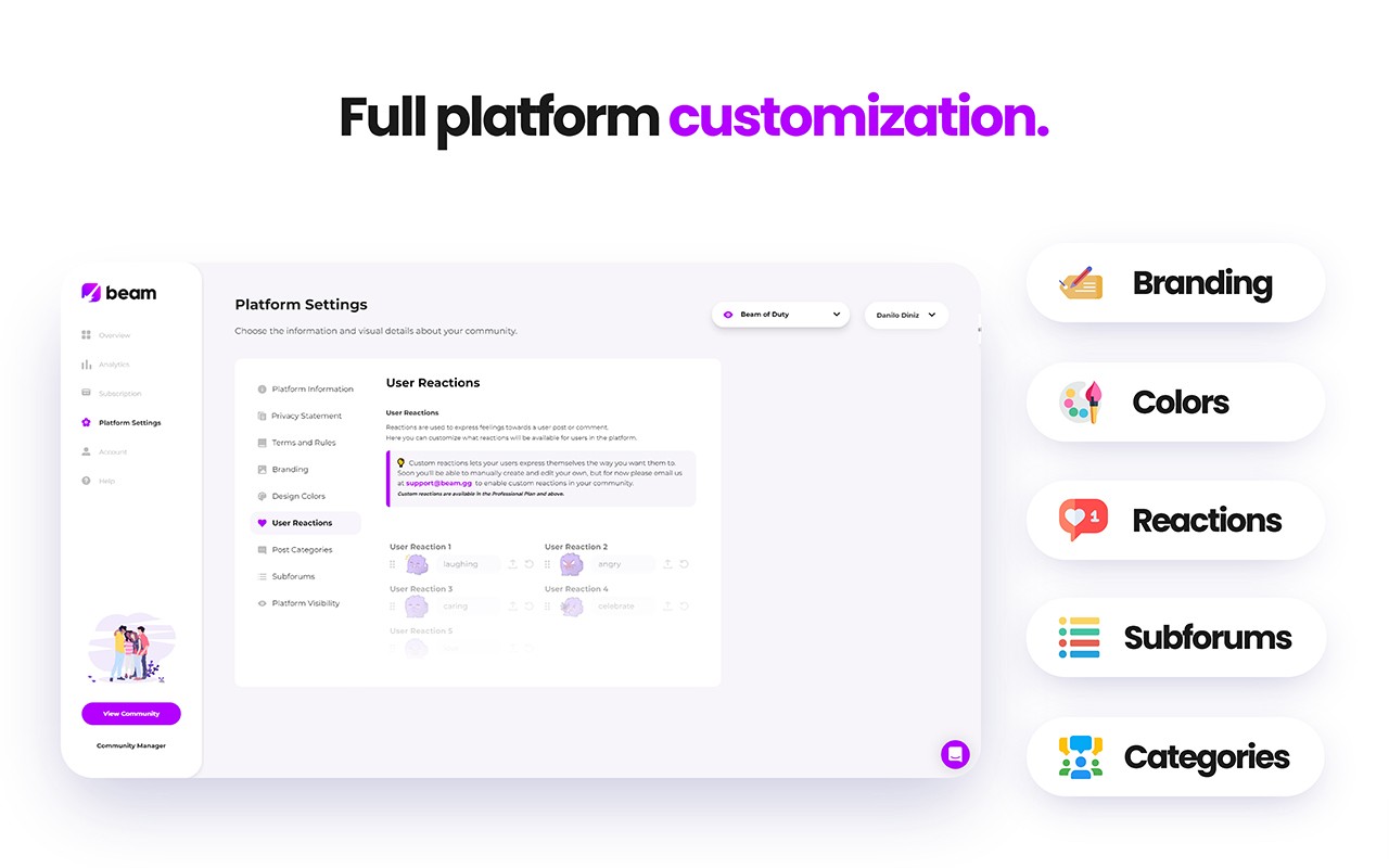 Platform customization