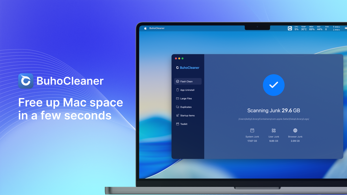 Free up Mac space in a few seconds