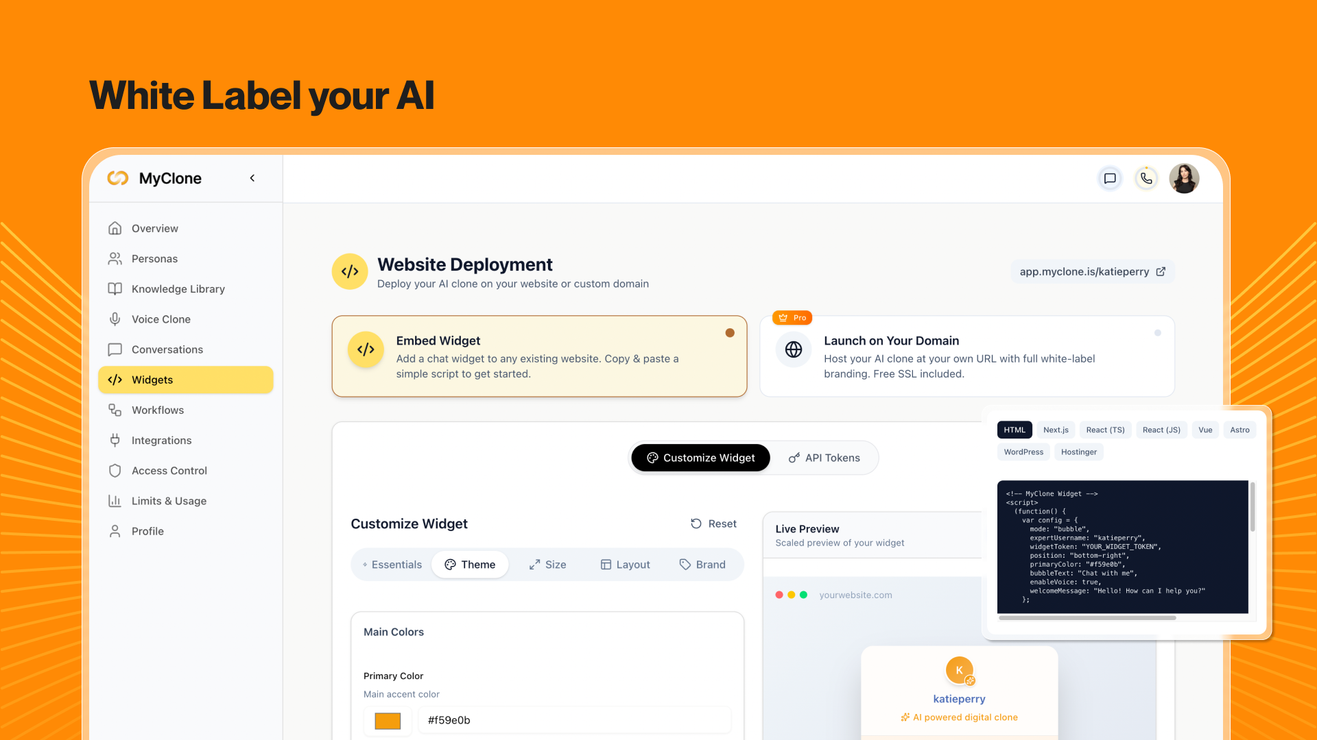 Native support for voice clone