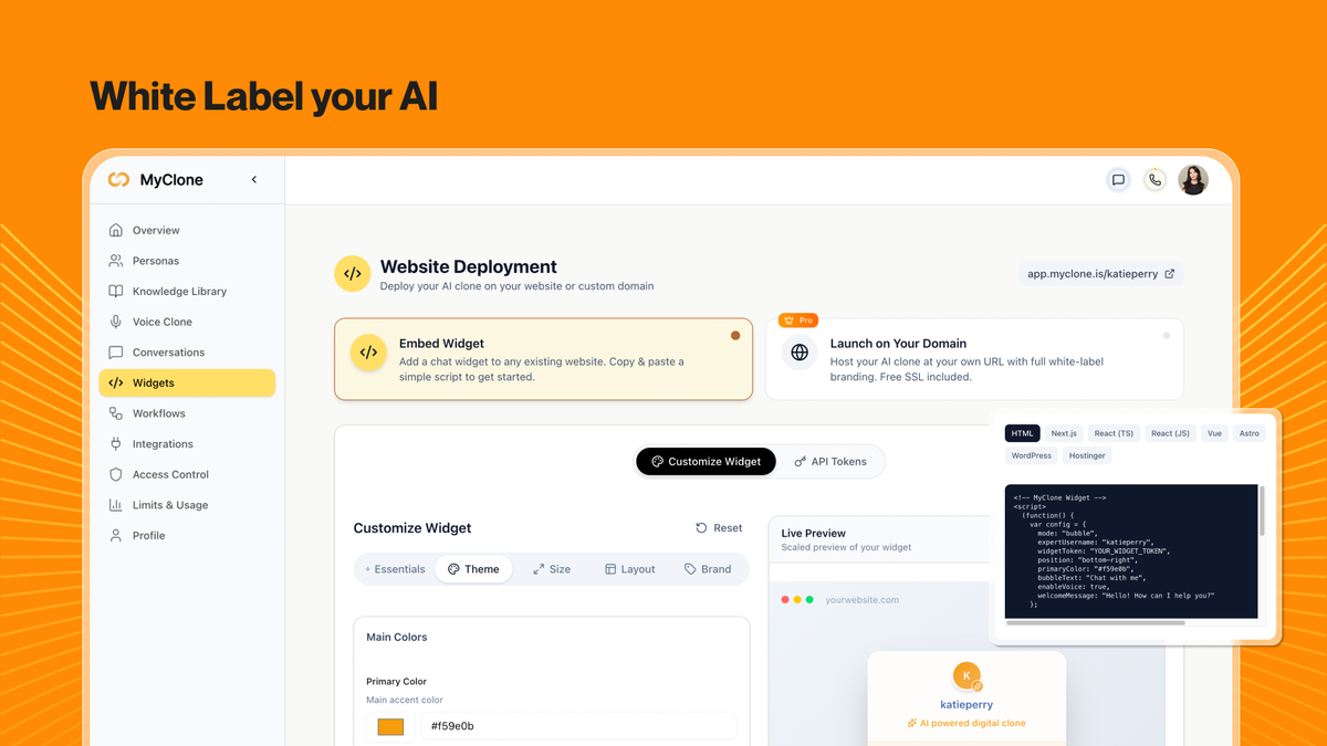 Native support for voice clone