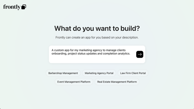 Frontly - Build custom software in minutes with AI | AppSumo