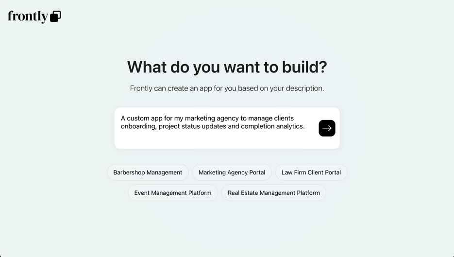 Frontly - Build custom software in minutes with AI | AppSumo