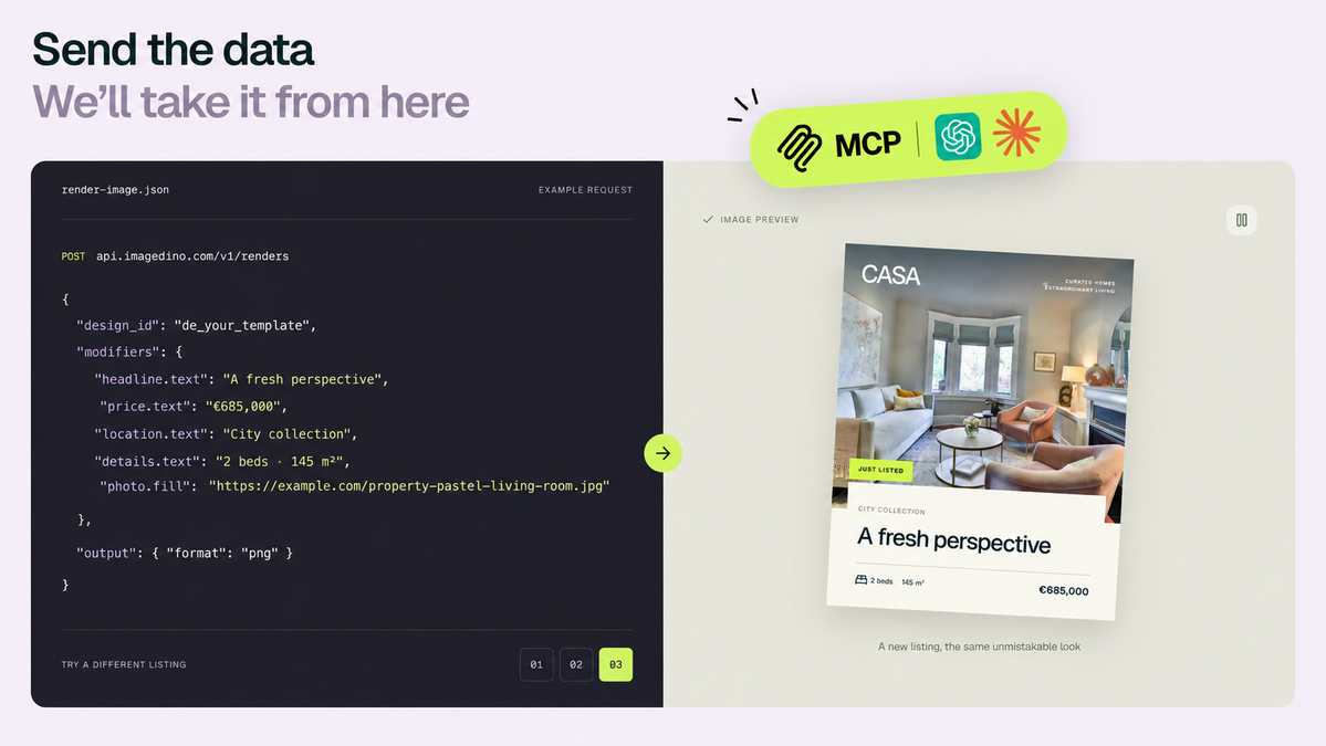 Generate images via Make, code or MCP