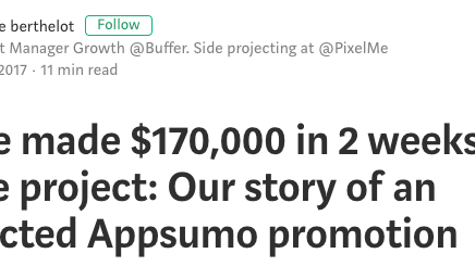 Access to AppSumo Growth Study