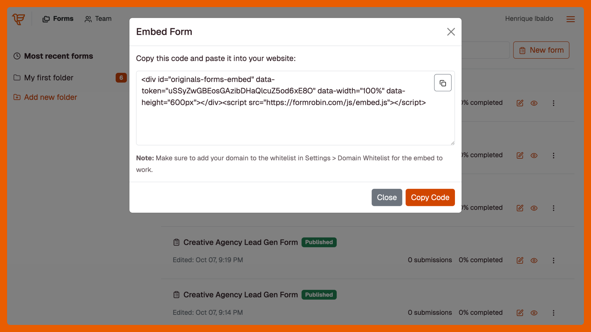 Form sharing