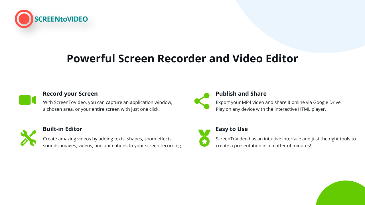 ScreenToVideo - Plus exclusive