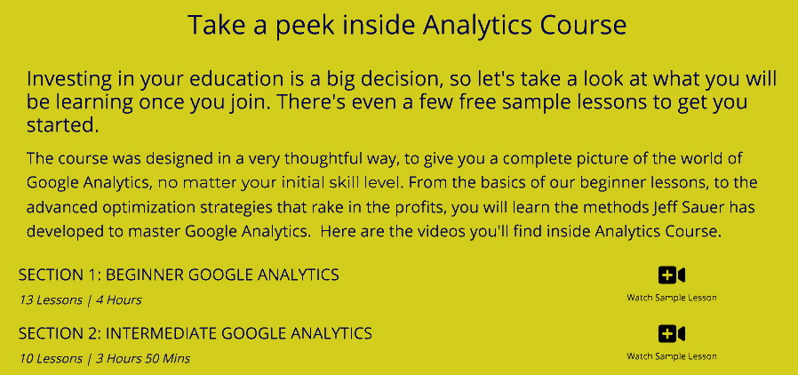 Lifetime Access to Analytics Course by Jeffalytics