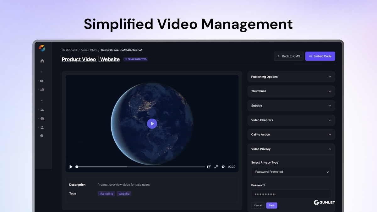 Edit video details