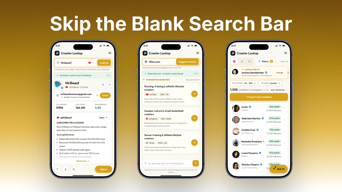 Skip the blank search bar