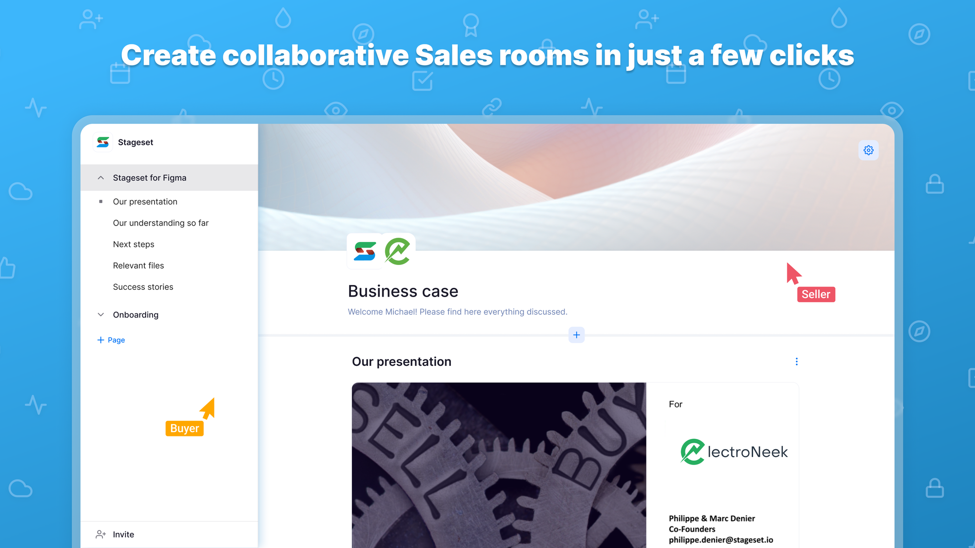 Create sales rooms