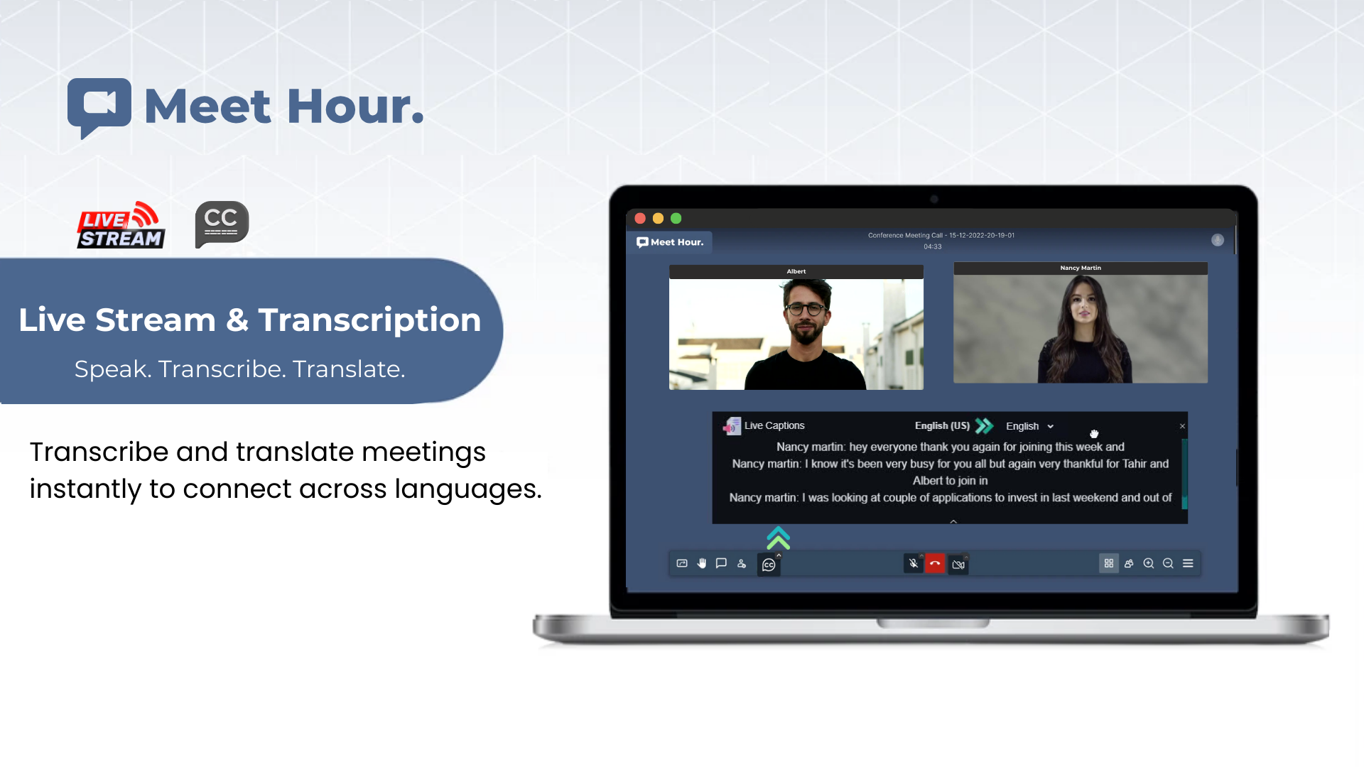 Translate meetings in real time
