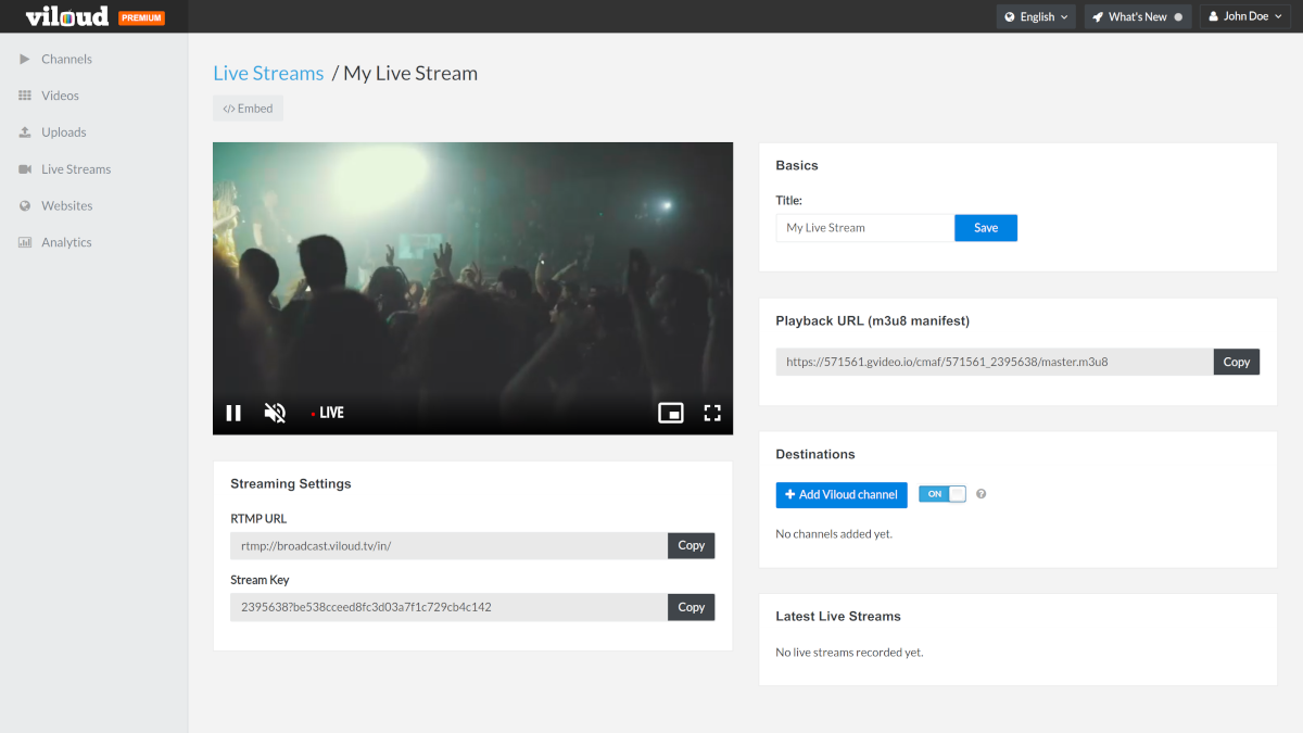 Add livestreaming to any channel