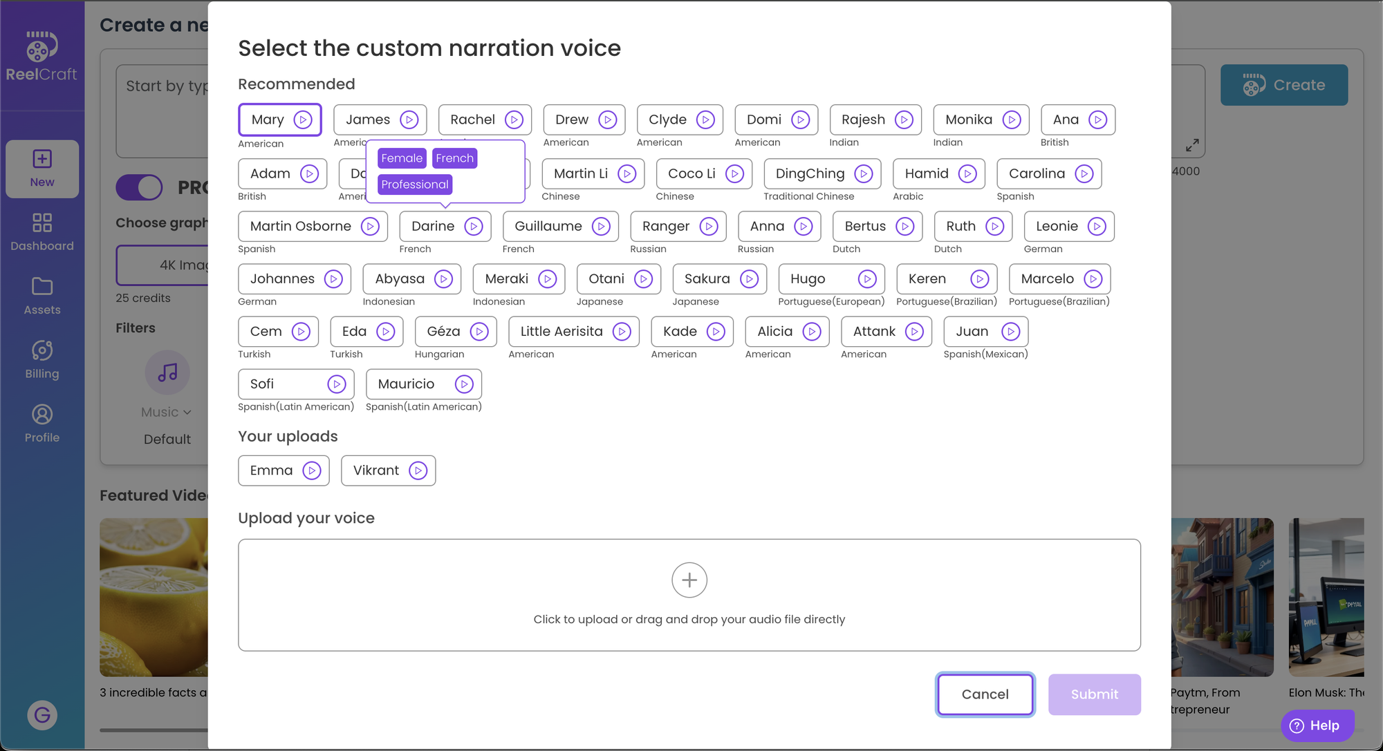 A.I. Voiceovers