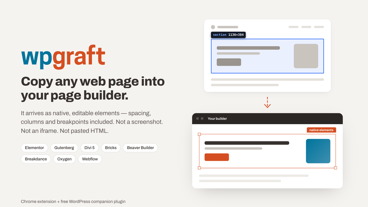 Copy any page, or start from 500+ ready-made sections