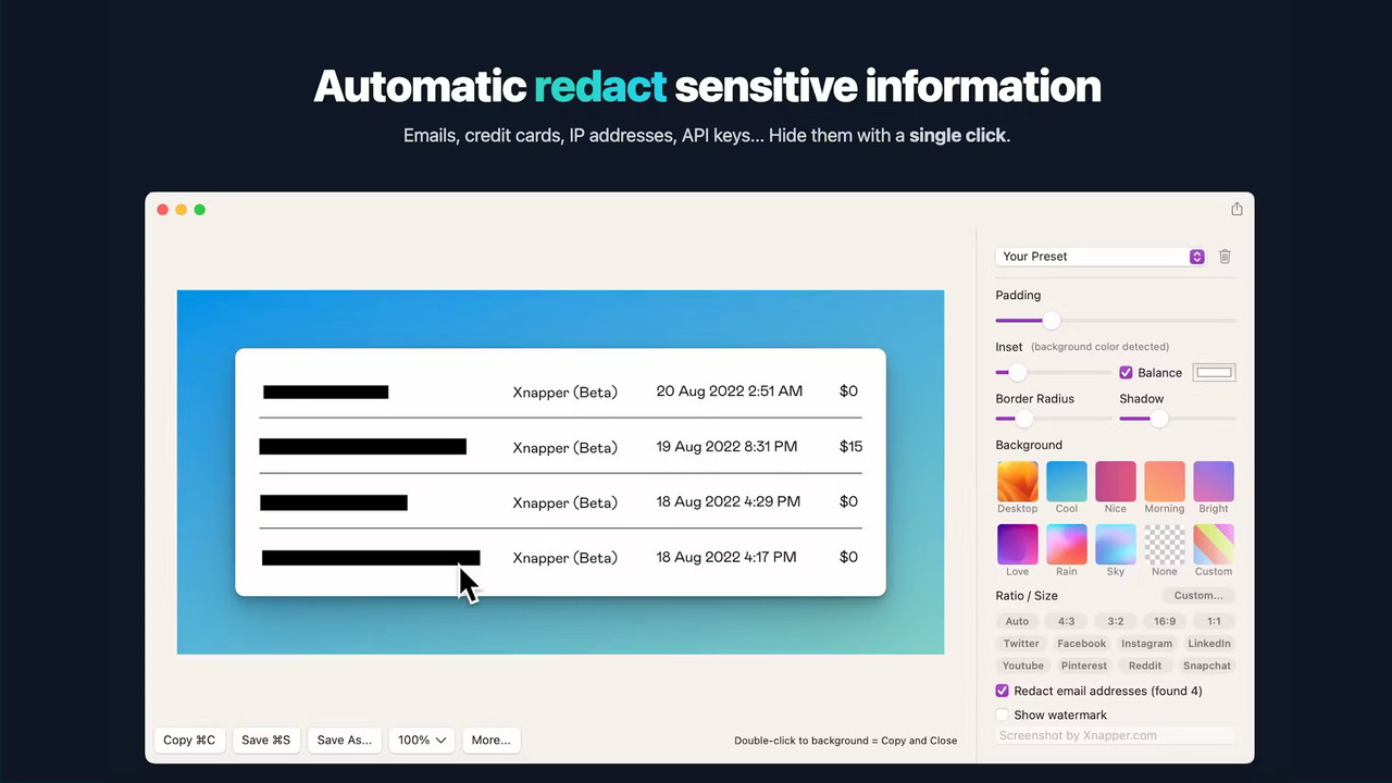 Protect sensitive information
