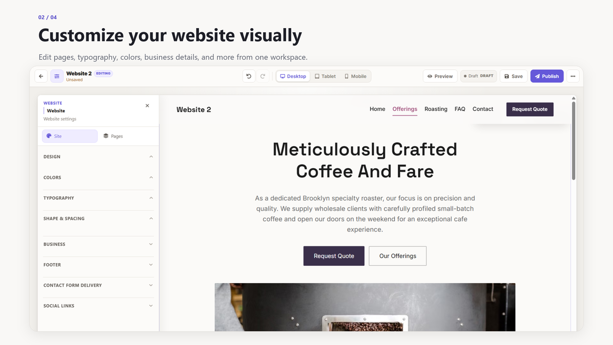 Keep your website visually consistent