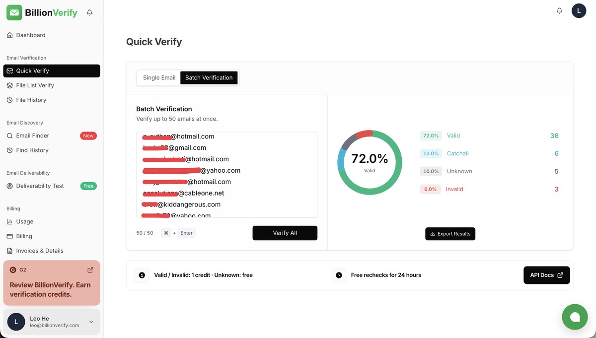 Real-Time Verification API