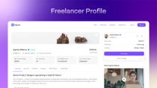 Interactive freelancer profile dashboard view thumbnail