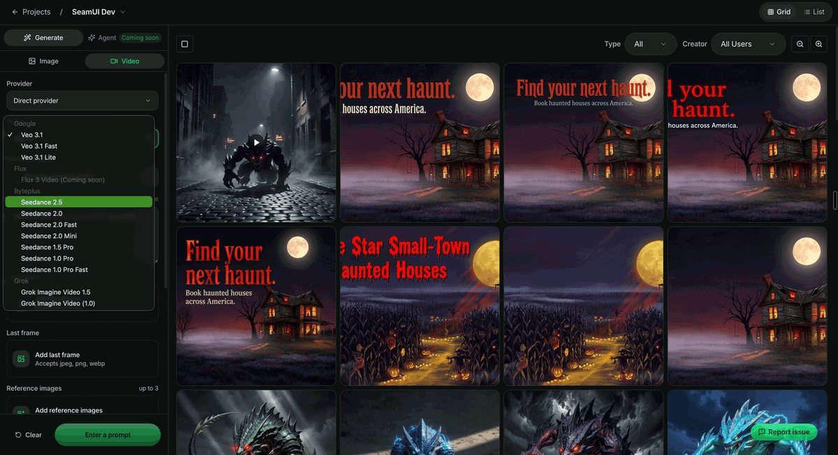 Image and video, side by side