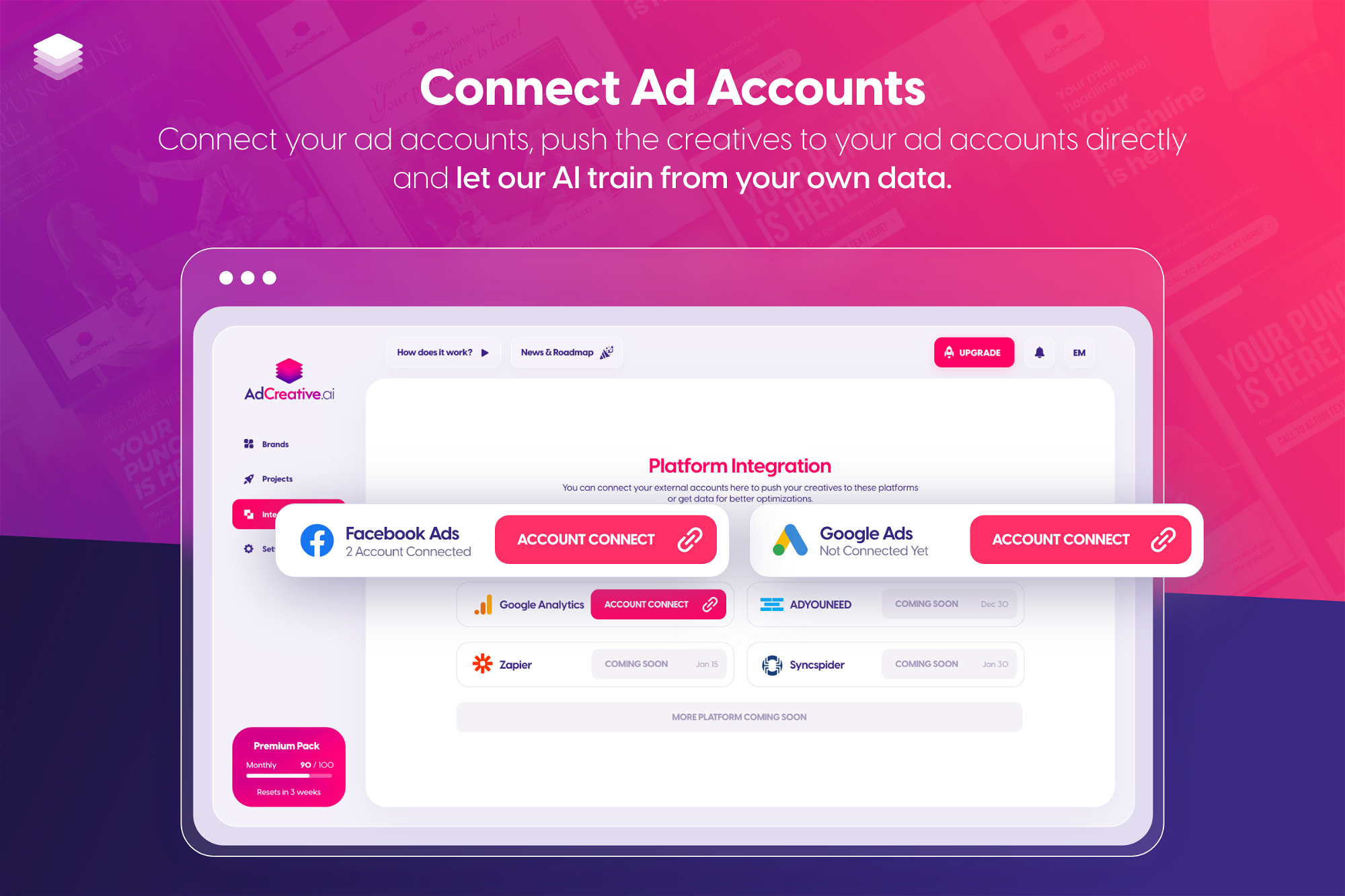 Ad account integration