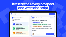 Outvid researches a prospect's careers page, a recent interview and the company blog, then writes a personalized video script to approve and send thumbnail