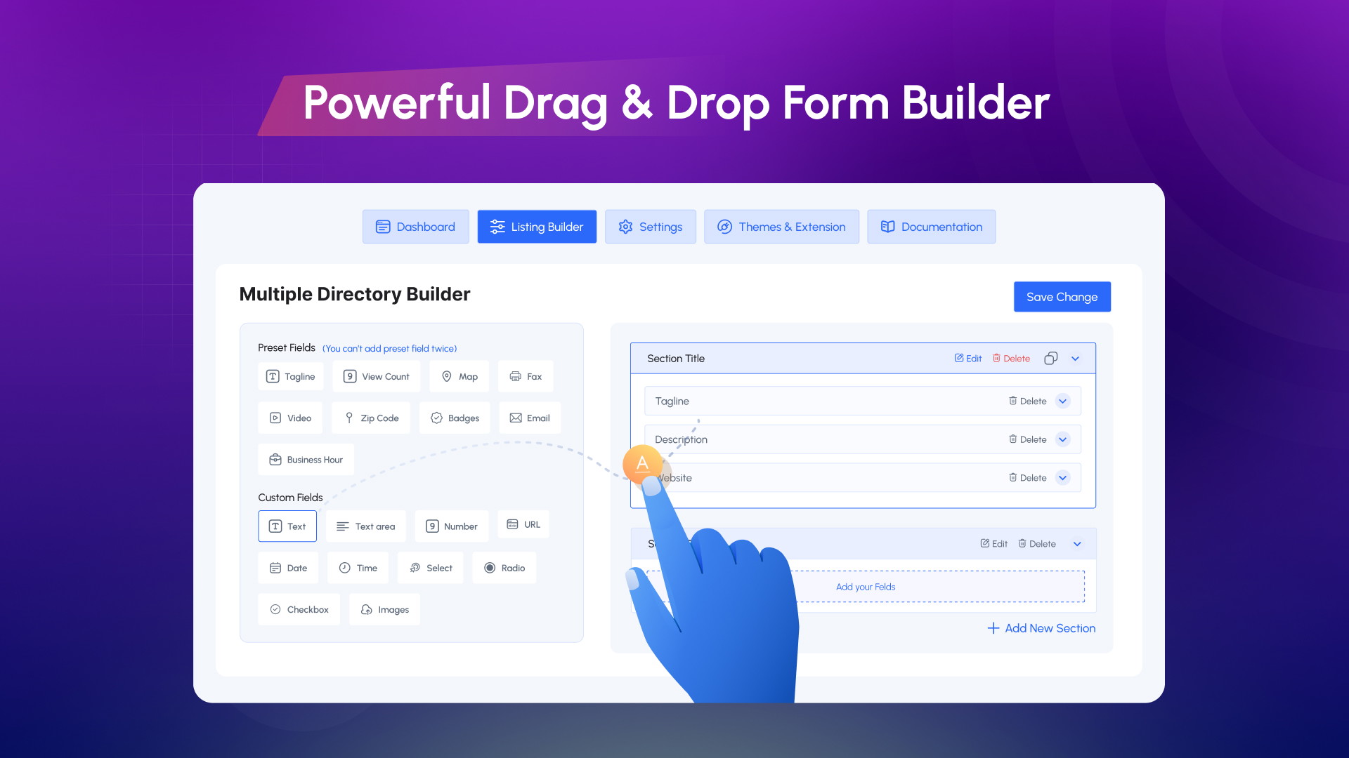 Drag-and-drop form builder