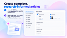 WPAutoBlog article generator with Web Research, images, FAQs, tables, and content options thumbnail