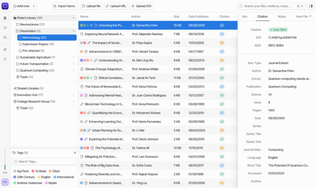 Research reference manager