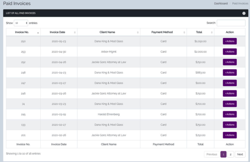 Invoice management