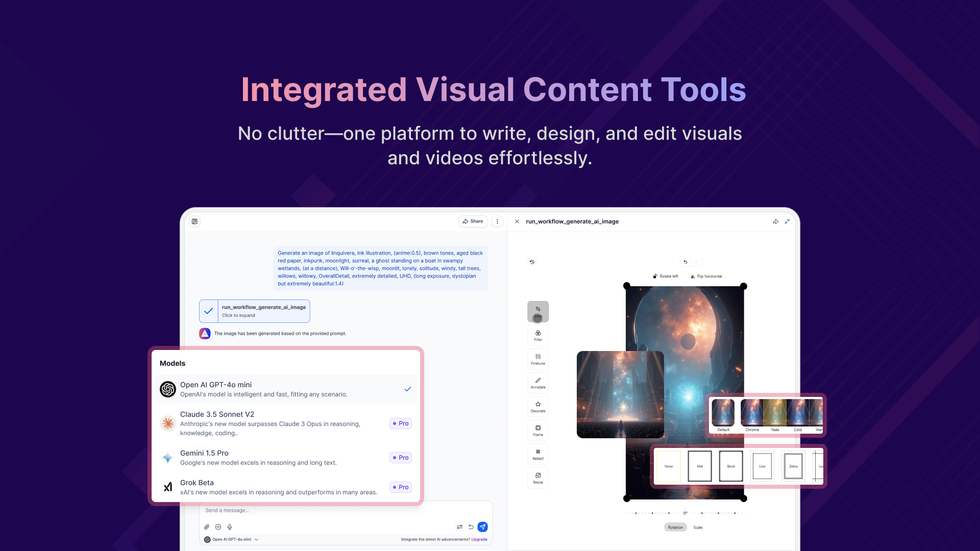 Visual content tools