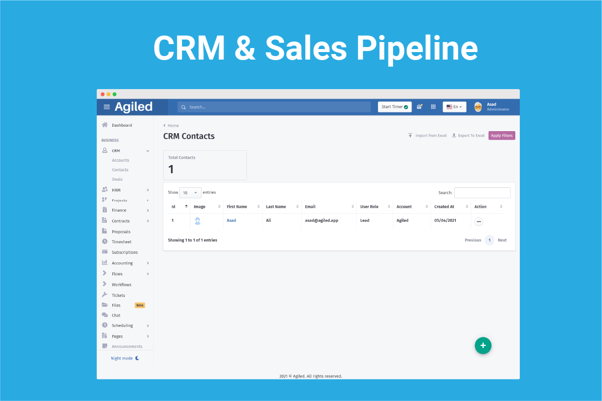 CRM and sales pipeline