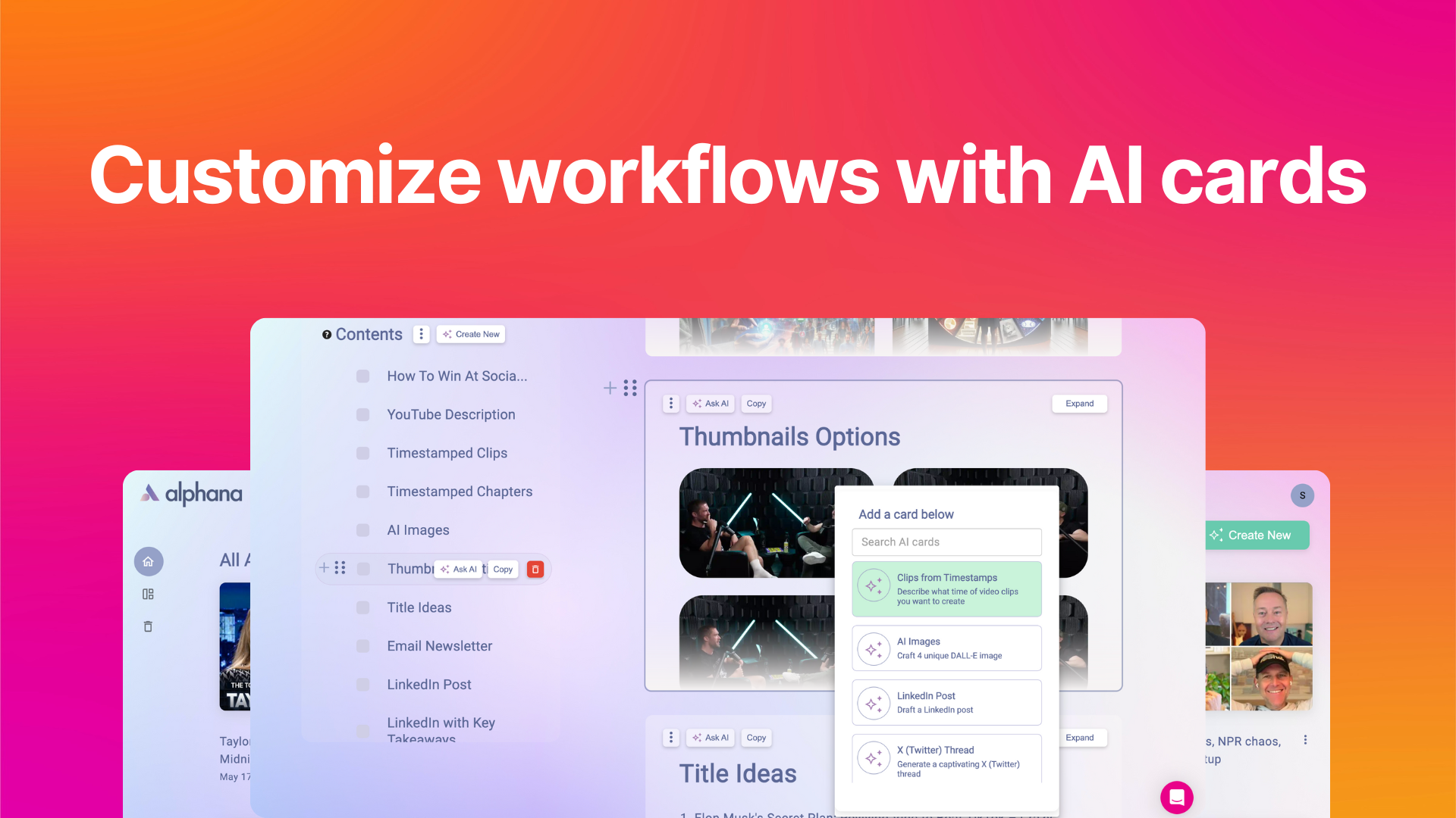 Customized workflows