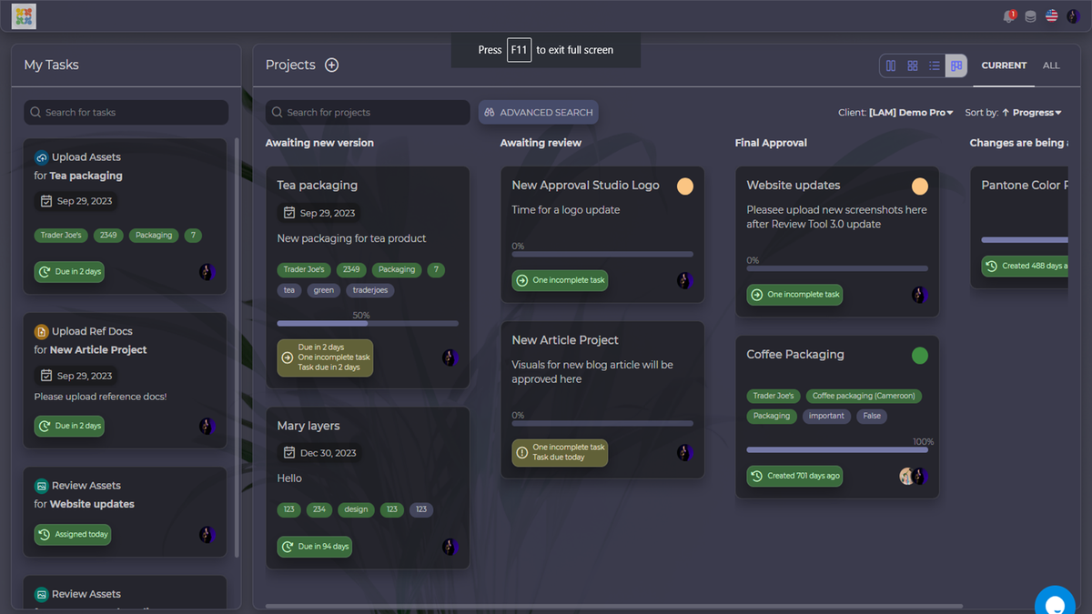 Collect client feedback