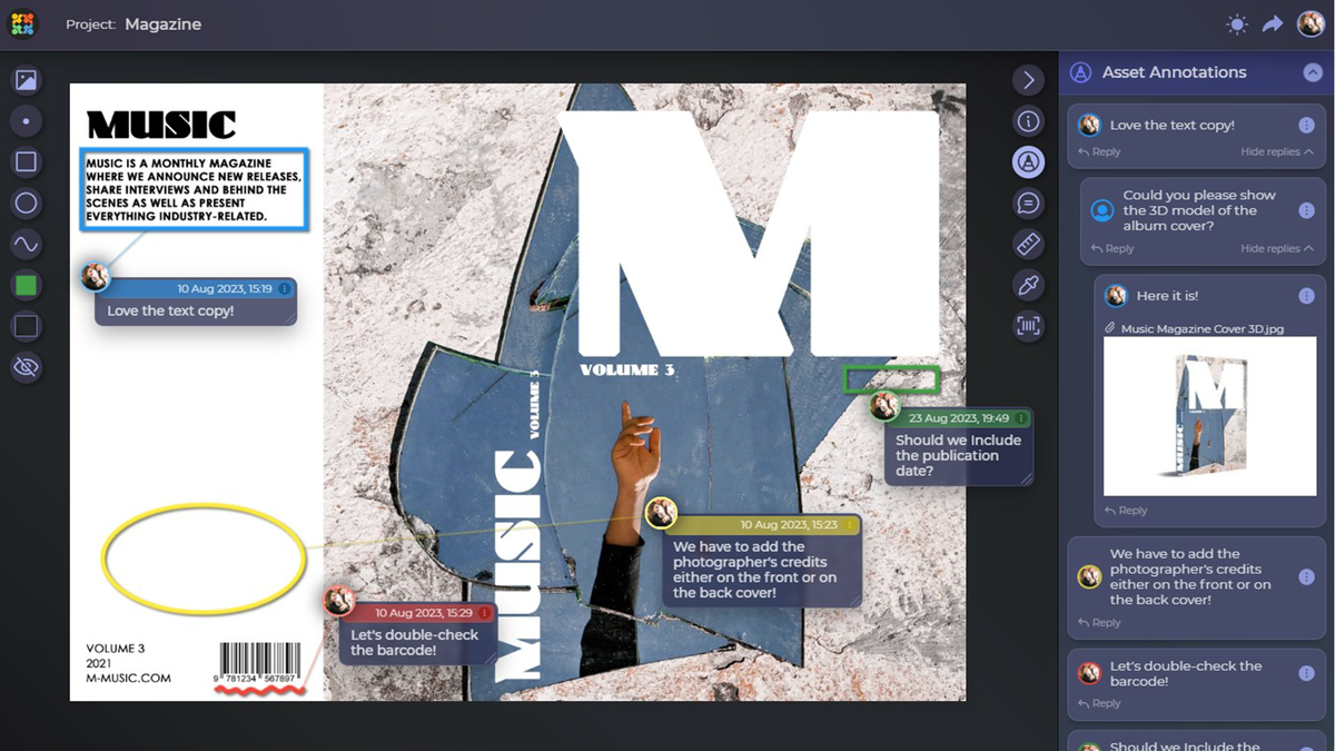 Annotate and measure feedback