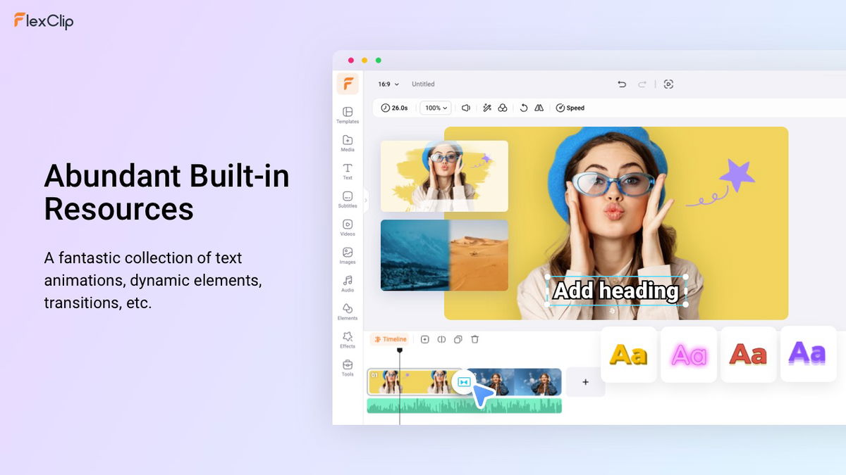 Text and transitions