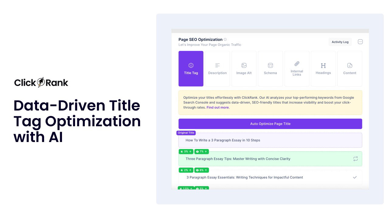 AI-powered title tag optimization