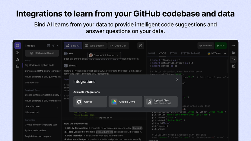Bind AI - Complex code written by top AI models | AppSumo