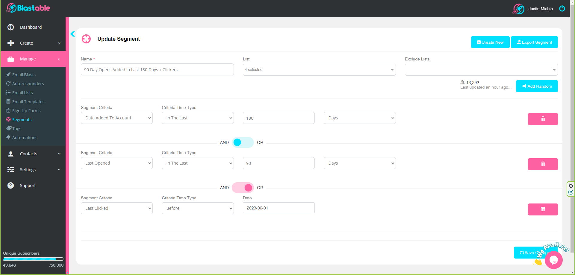 Automated list segmentation