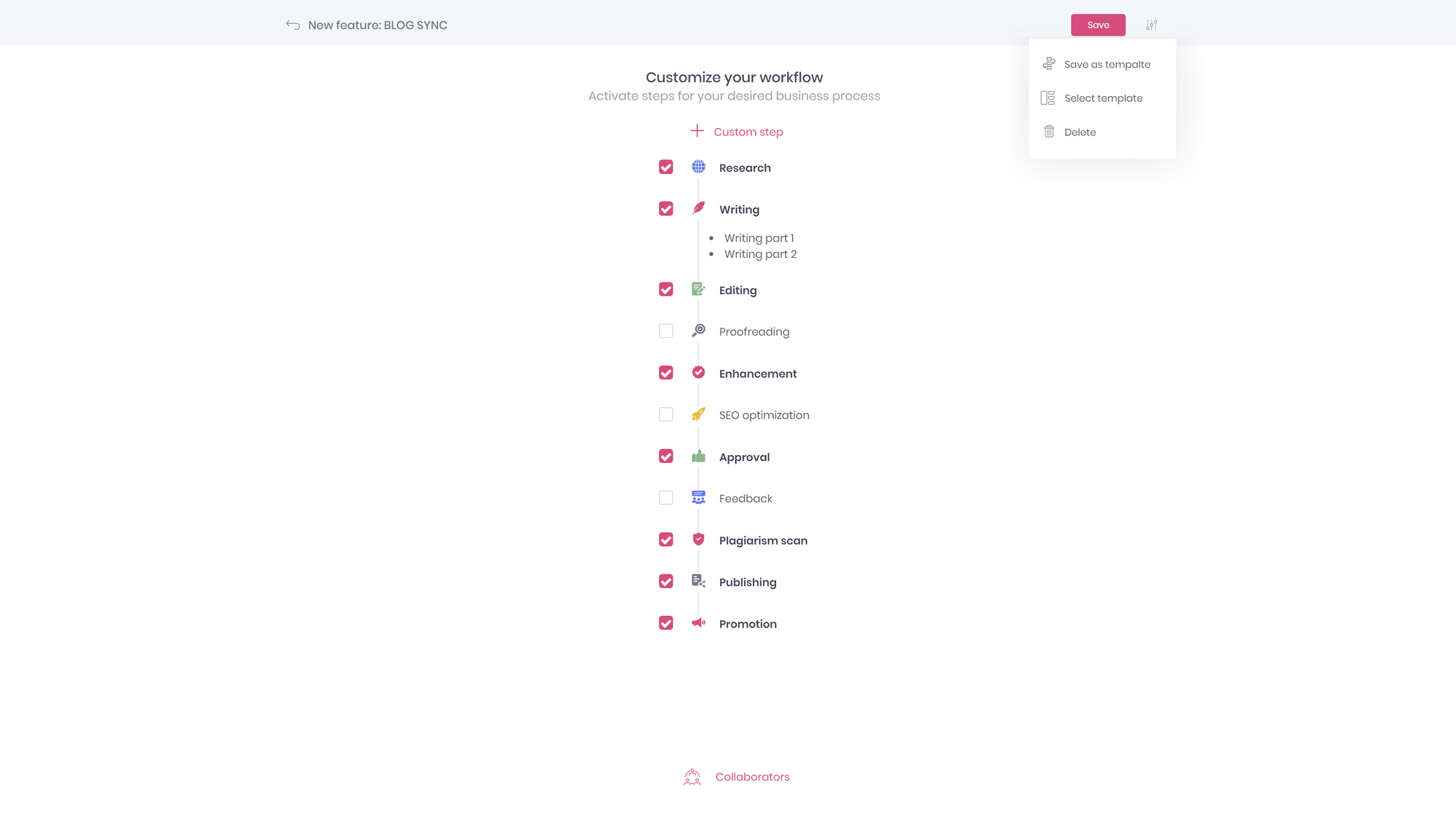 Content workflow