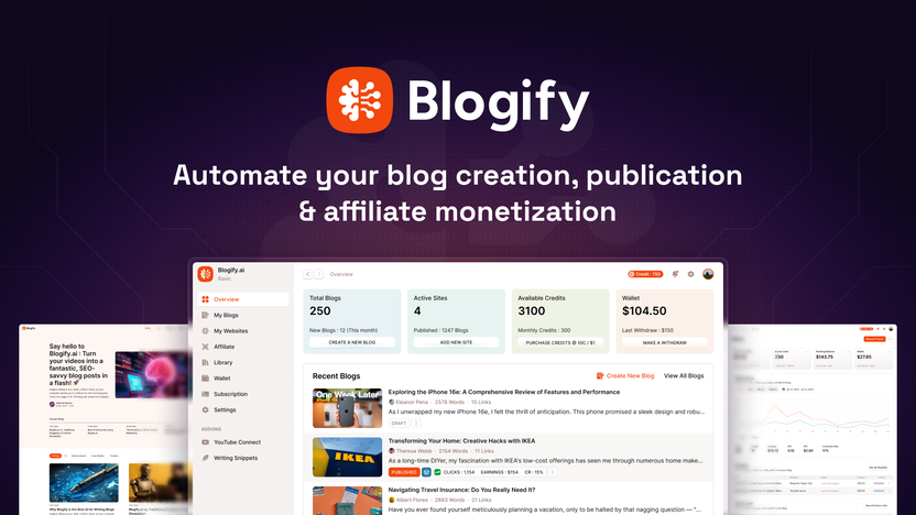 Blogify - Automate your entire blogging process | AppSumo