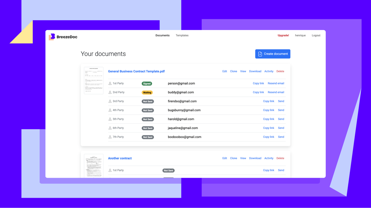 Track documents with ease