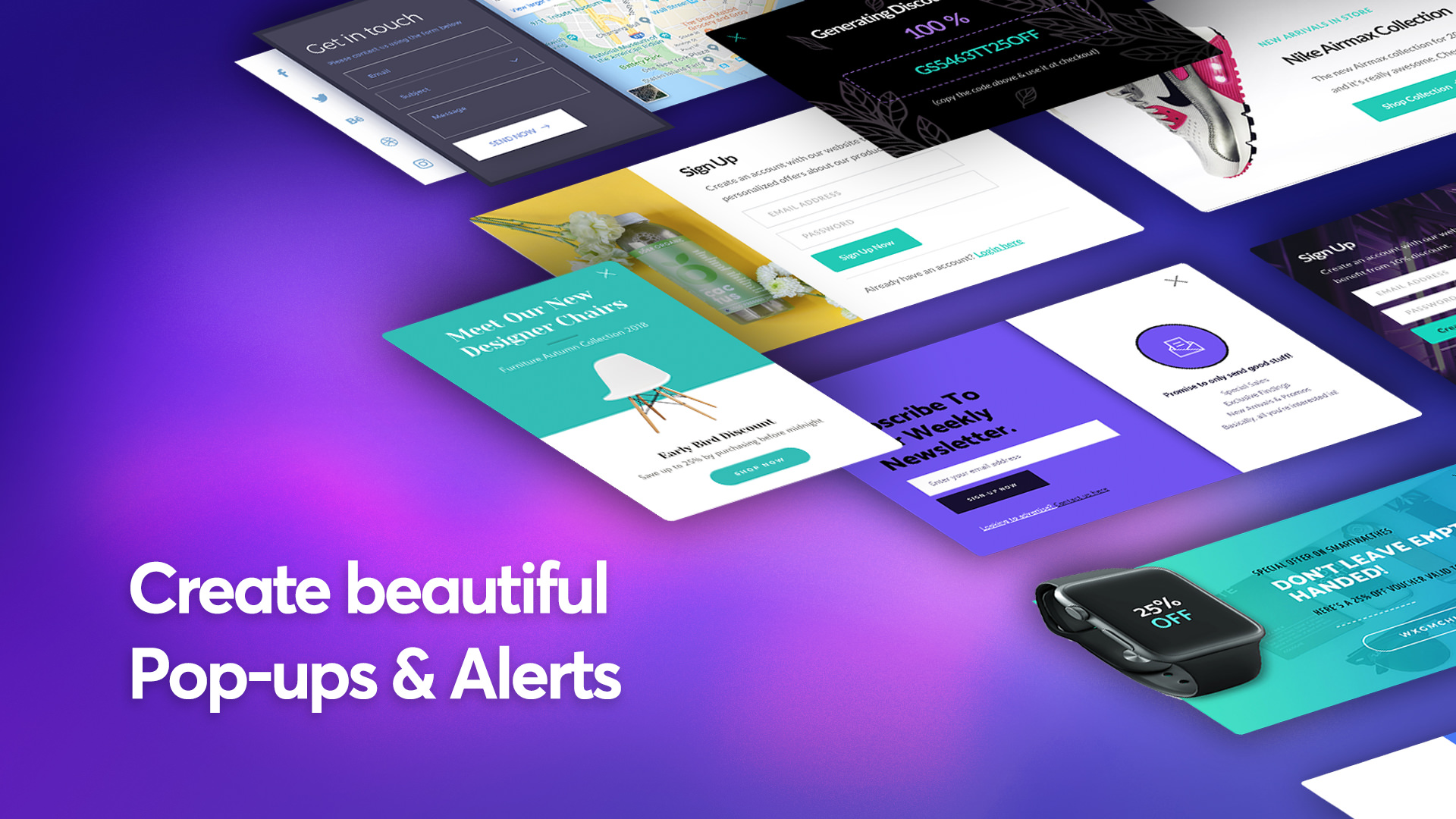 Website pop-up alert