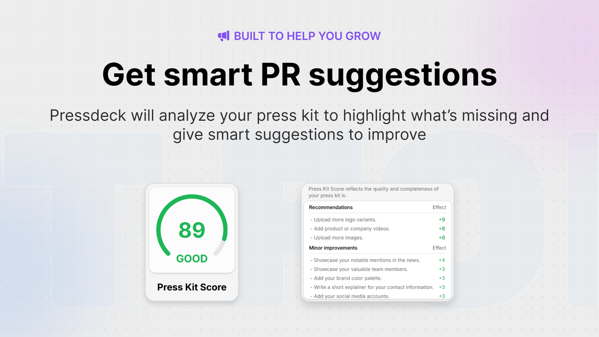 Improve visibility for your product with smart PR suggestions