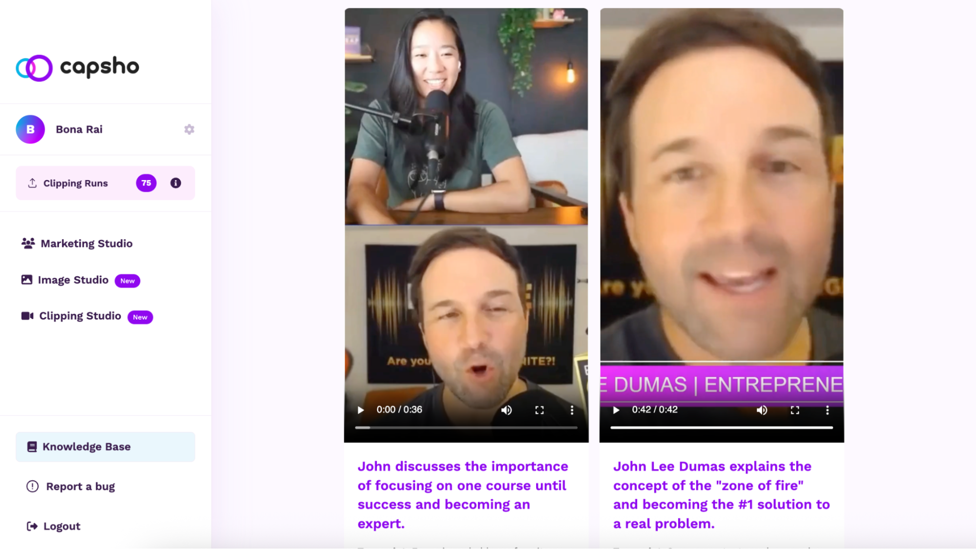 Social media clips