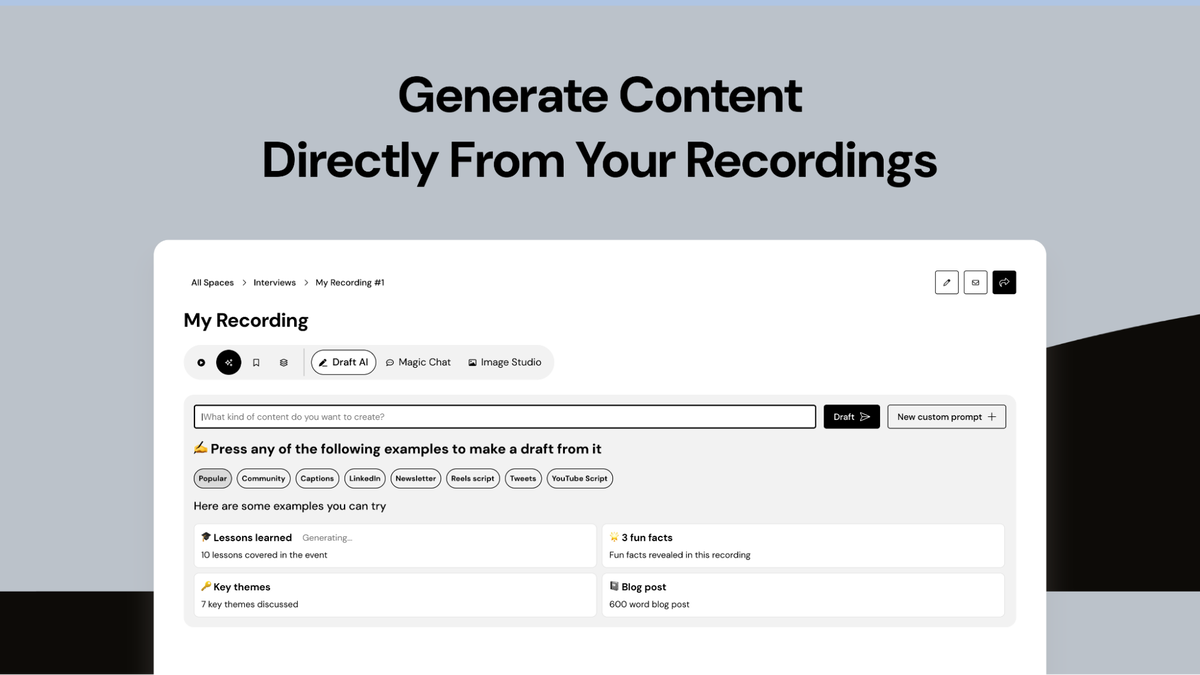 AI content repurposing