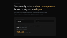 Ominvo ROI Calculator demonstrating the exact financial impact and net annual revenue gained from improving local review ratings. thumbnail