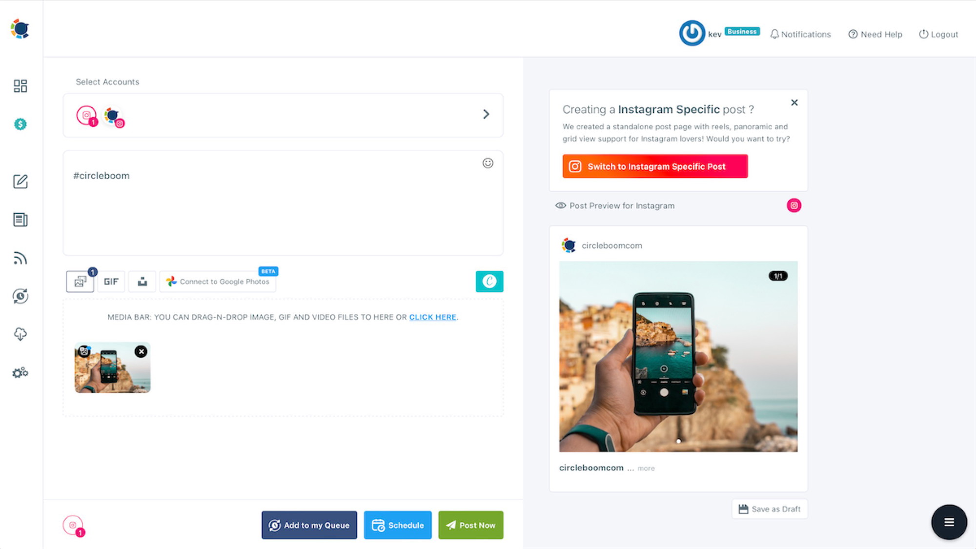 Social post scheduler