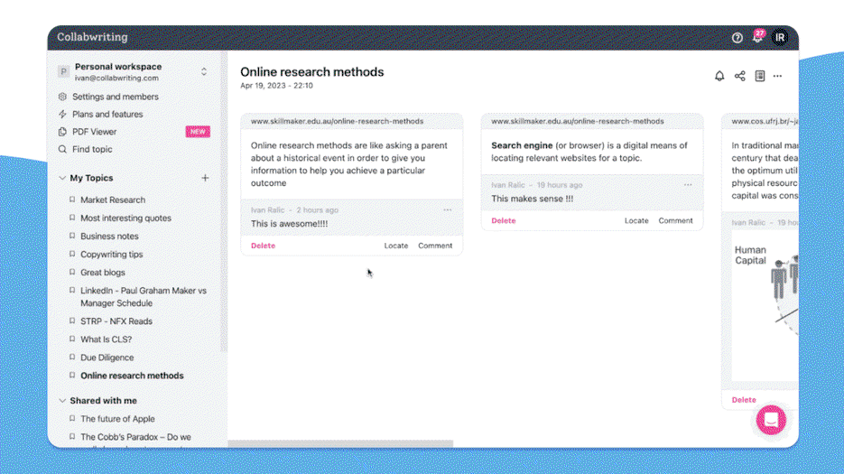 Collabwriting - Organize notes on webpages & PDFs | AppSumo